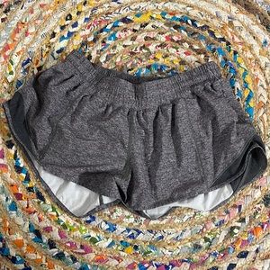 Lululemon Size 12 Regular Heather Grey Lined Shorts
